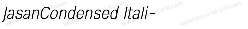 JasanCondensed Itali字体转换